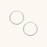 Aniq Endless Hoop Earrings | 14k Solid Gold & 14k White Gold | 1mm x 10 - 40mm | Super-Lightweight Comfort Design | Hypoallergenic