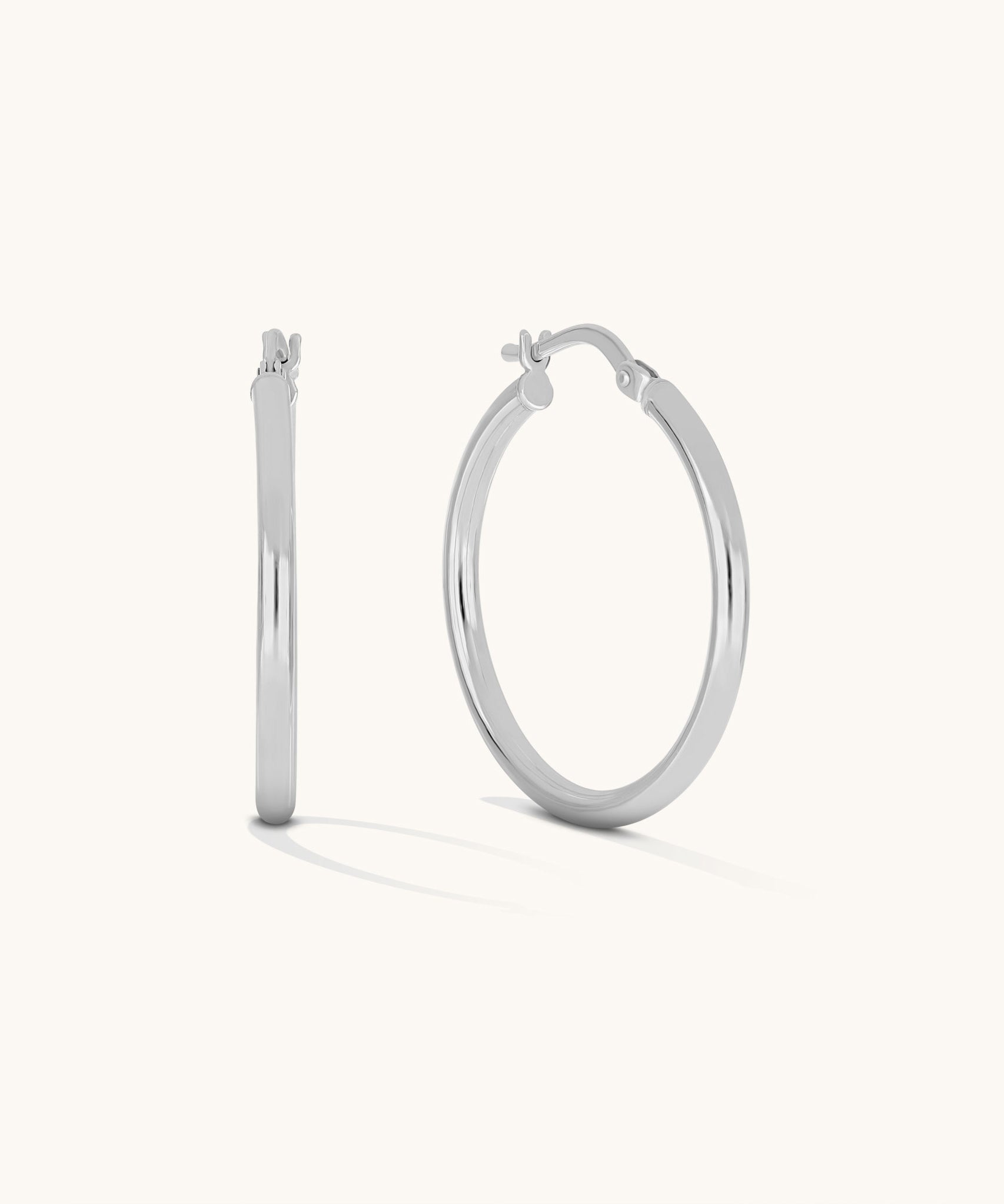 Aniq Tube Hoop Earrings | 18k Gold Vermeil & 925 Sterling Silver | 2mm x 16 - 50mm | Super-Lightweight Comfort Design | Hypoallergenic