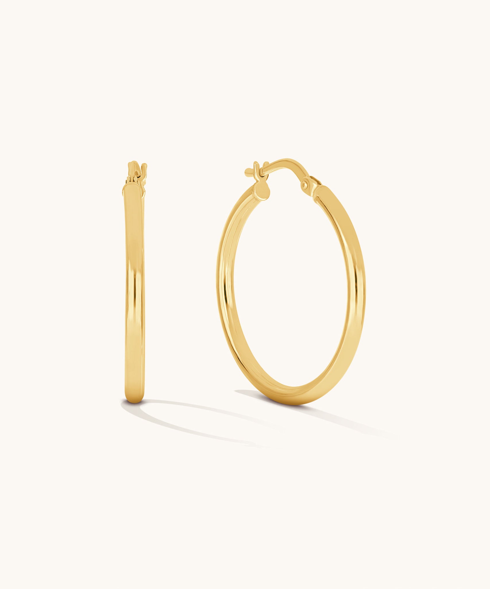 Aniq Tube Hoop Earrings | 18k Gold Vermeil & 925 Sterling Silver | 2mm x 16 - 50mm | Super-Lightweight Comfort Design | Hypoallergenic