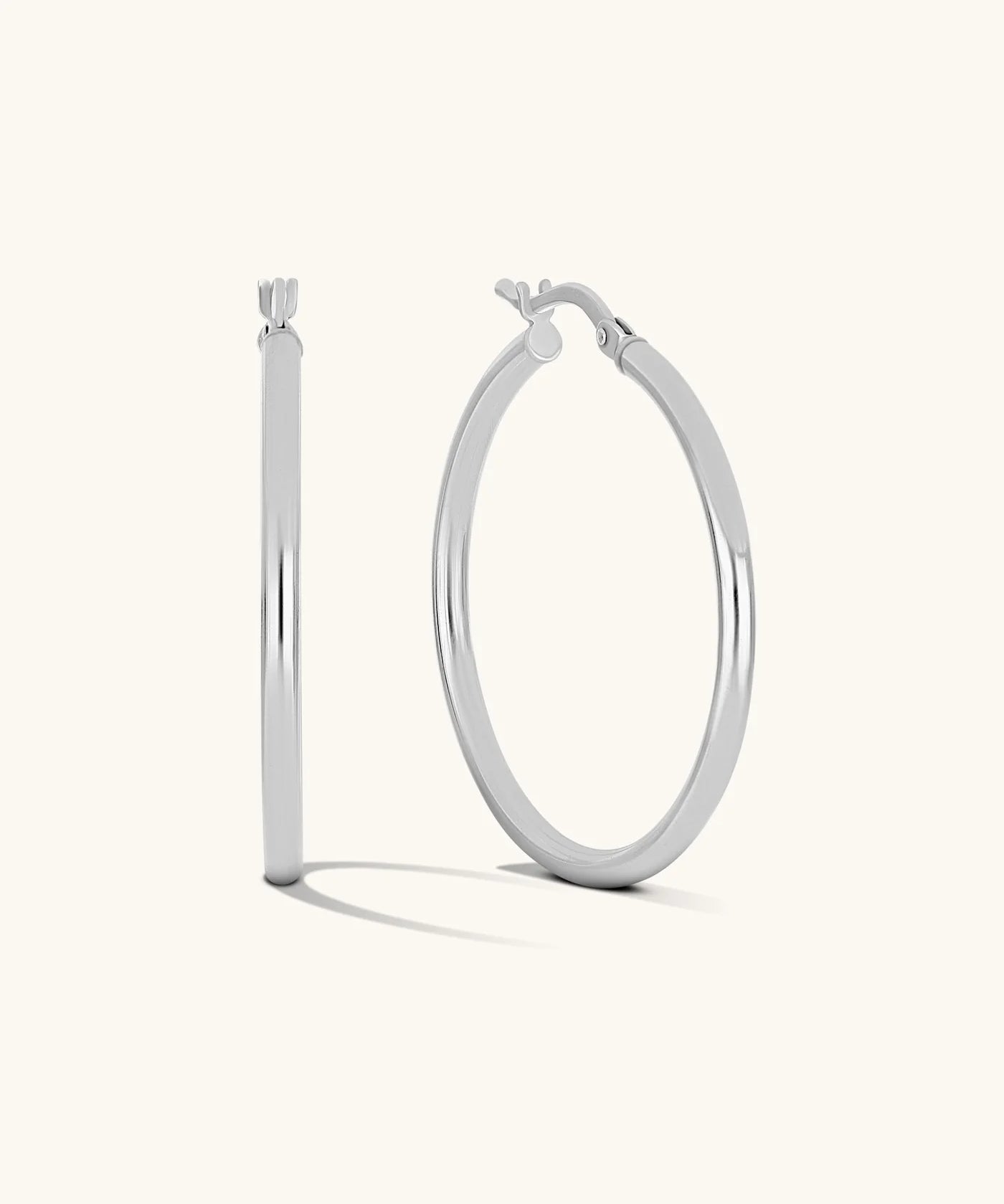 Aniq Tube Hoop Earrings | 18k Gold Vermeil & 925 Sterling Silver | 2mm x 16 - 50mm | Super-Lightweight Comfort Design | Hypoallergenic