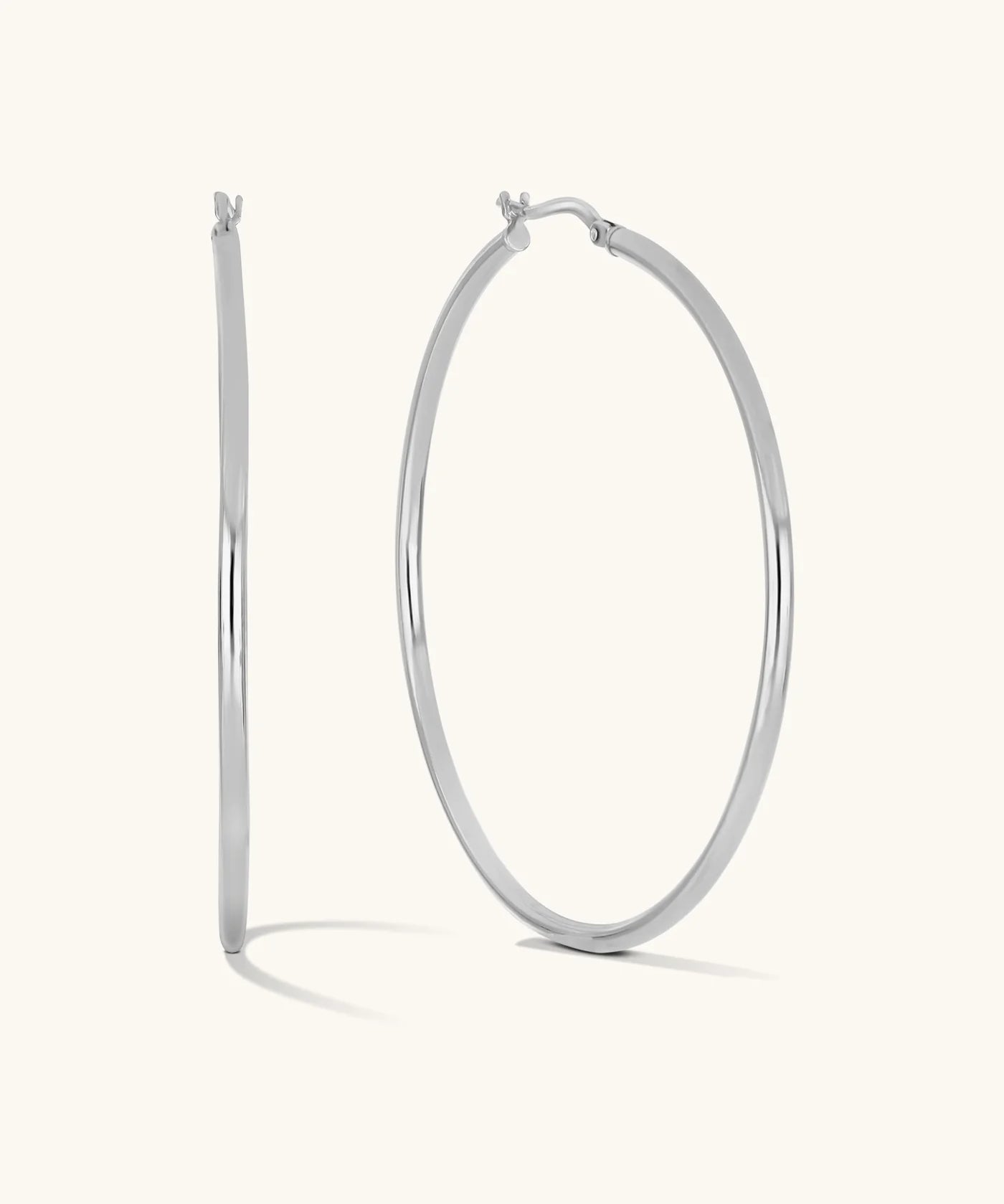 Aniq Tube Hoop Earrings | 18k Gold Vermeil & 925 Sterling Silver | 2mm x 16 - 50mm | Super-Lightweight Comfort Design | Hypoallergenic