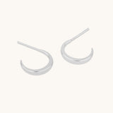 Aniq Slim Half Hoop | Sterling Silver | 14mm | Hypoallergenic