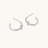 Aniq Pavé Cross Round Huggie Earrings | 18k Gold Vermeil & 925 Sterling Silver | 15mm | Hypoallergenic