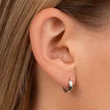 Aniq Tiny Click Hoop Earrings | Sterling Silver | 11mm | Hypoallergenic