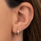 Aniq Pastel Gem Hoop Earrings | 18k Gold Vermeil & 925 Sterling Silver | Hypoallergenic