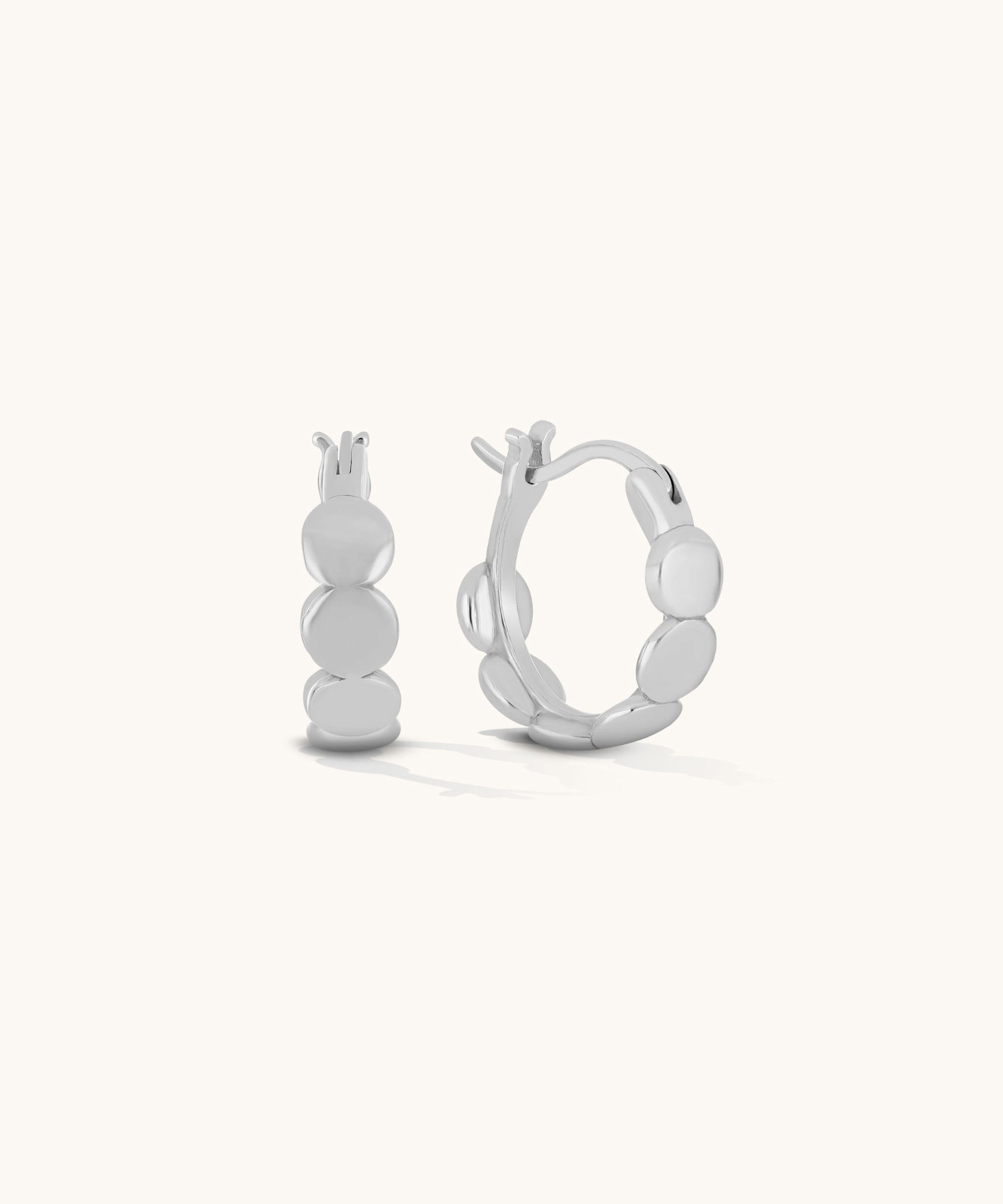 Aniq Circle Round Hoop Earrings | 18k Gold Vermeil & 925 Sterling Silver | 15mm | Hypoallergenic