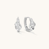 Aniq Sleek Twist Clip Hoop Earrings | Sterling Silver | 13mm | Hypoallergenic