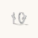 Aniq Knot Motif Hoop | Sterling Silver | 16mm | Hypoallergenic