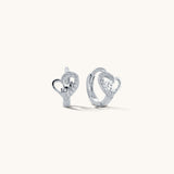 Aniq Love Heart Huggie Earrings | Sterling Silver | 11mm | Hypoallergenic