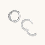 Aniq Love Heart Huggie Earrings | Sterling Silver | 11mm | Hypoallergenic
