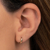 Aniq Micro Hinged Hoop Earrings | 18k Gold Vermeil & 925 Sterling Silver | 9mm | Hypoallergenic