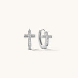 Aniq Faith and Shine Charm Hoop Earrings | Sterling Silver | 13mm | Hypoallergenic