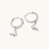 Aniq Latchback Hoop Earrings with Single Stone Accent | 18k Gold Vermeil & 925 Sterling Silver | 22mm | Hypoallergenic