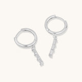 Aniq Hoop Earrings with Embedded Crystals | Sterling Silver | Hypoallergenic