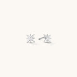 Aniq North Star Compass Stud Earrings | 18k Gold Vermeil & 925 Sterling Silver | 7mm | Hypoallergenic