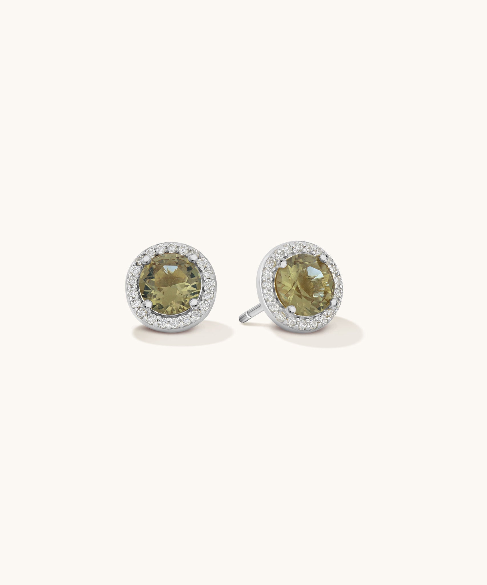 Aniq Glitz Halo Stud Earrings | 18k Gold Vermeil & 925 Sterling Silver | 9mm | Hypoallergenic
