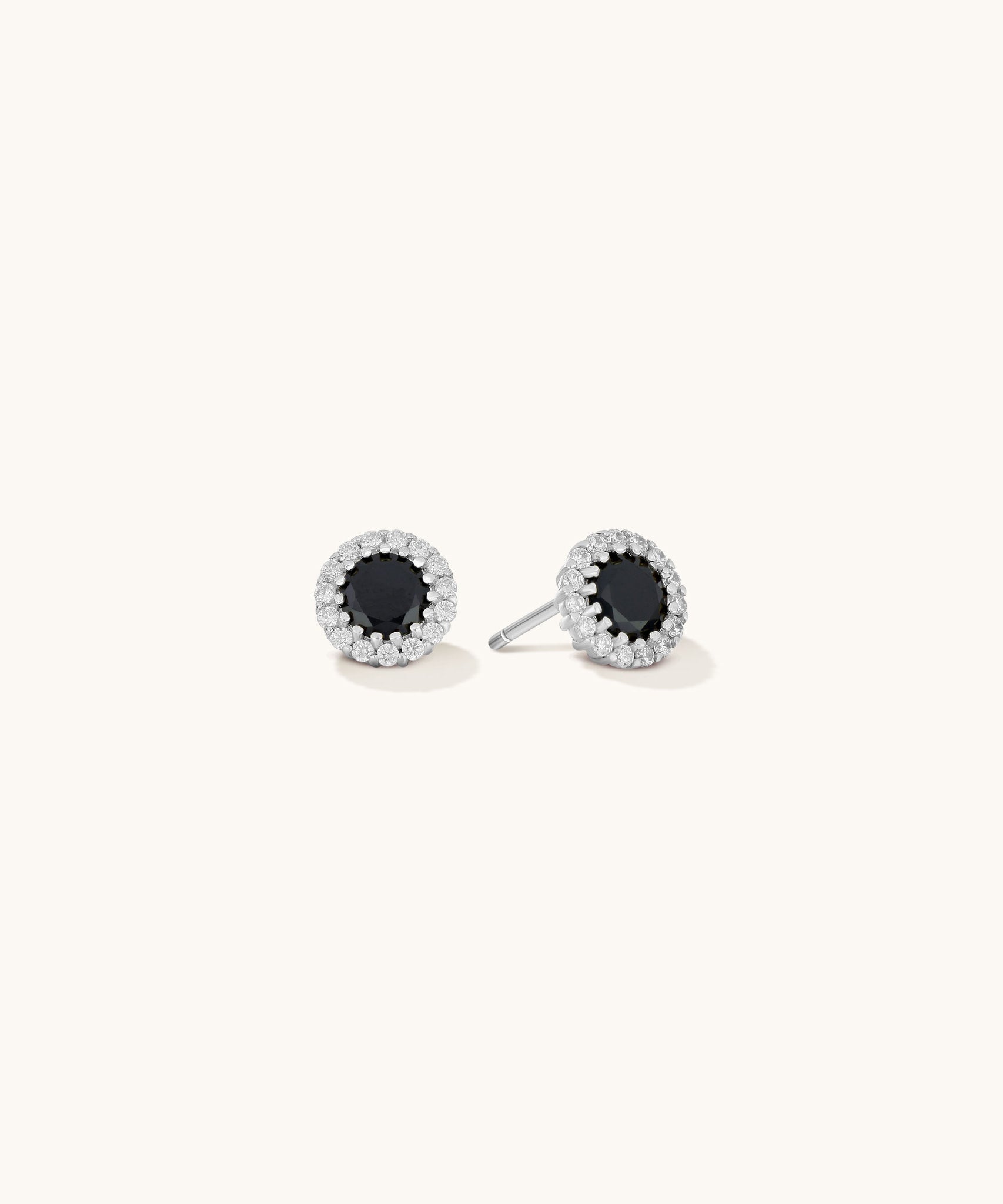Aniq Midnight Halo Shine Stud Earrings | 18k Gold Vermeil & 925 Sterling Silver | Hypoallergenic