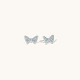 Aniq Crystal Wing Butterfly Stud Earrings | 18k Gold Vermeil & 925 Sterling Silver | Hypoallergenic